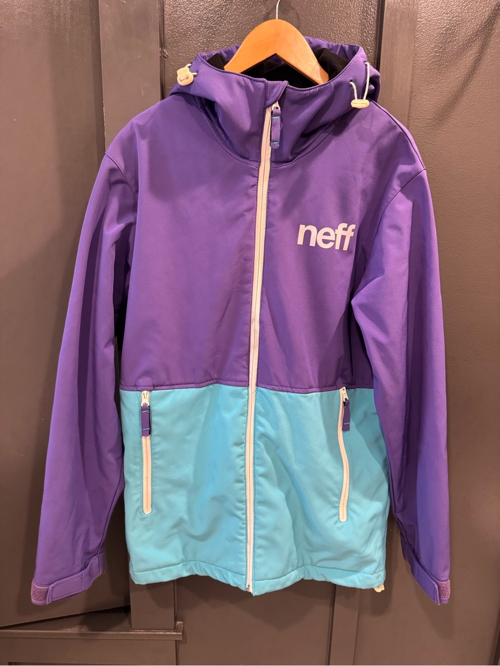 Neff Purple Hooded Jacket with Black Label